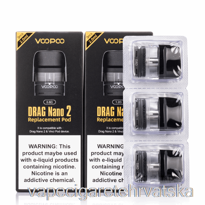 Vape Hrvatska Voopoo Drag Nano 2 Replacement Pods 0.8ohm Drag Nano Cartridge